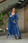 KA 1166 Chinon Gown With Dupatta Wholesale Market In Surat